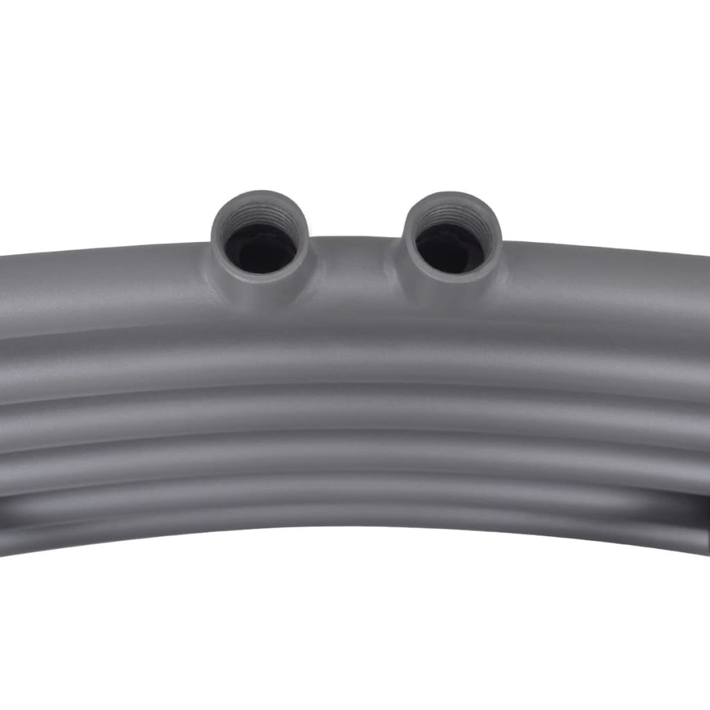 Håndklæderadiator centralvarme buet - grå, 500 x 1160 mm, 1, kurvet - number 4.