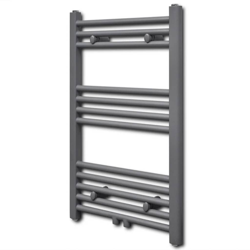 Håndklæderadiator 500x764 mm centralvarme lige grå - number 1.