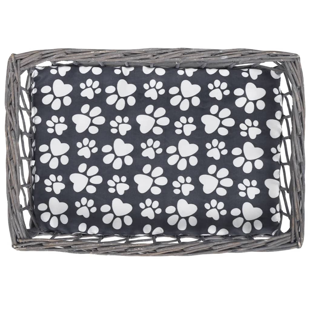 Lit pour chat/arbre à chat avec coussin en osier carré - 46 x 32 x 36 cm (lxlxh) - number 4.