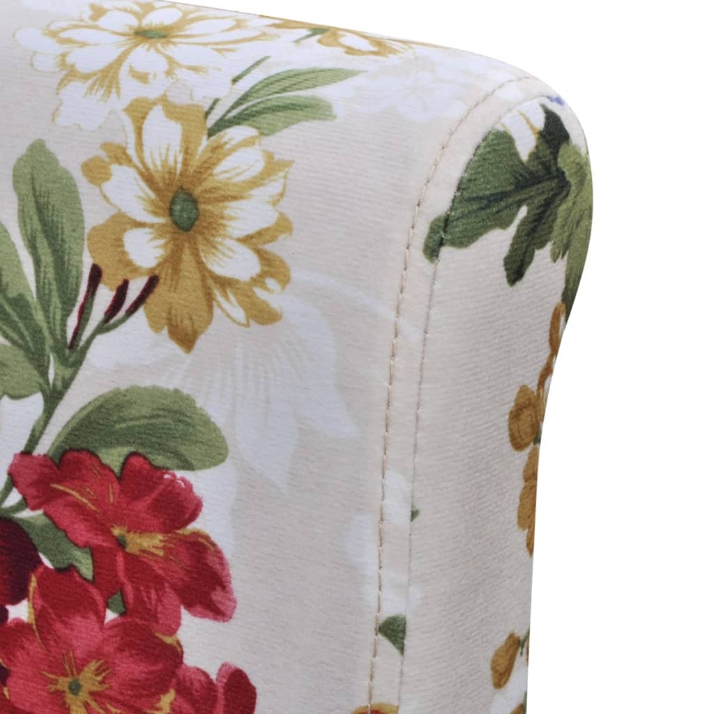 Spisebordsstole 2 stk. stof flerfarvet - number 6.