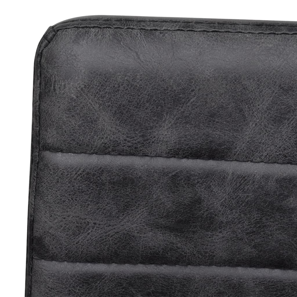 Krzesła do stołu jadalnego 2 szt. konstrukcja wspornikowa skóra ekologiczna - czarny - number 6.