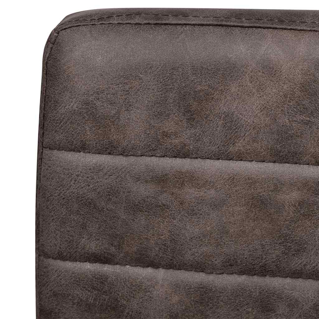 Spisebordsstoler 2 stk. cantilever design kunstskinn brun - number 6.