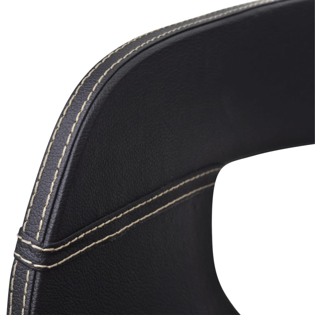 Spisebordsstoler 4 stk. bøyd tre og kunstskinn sort - number 4.