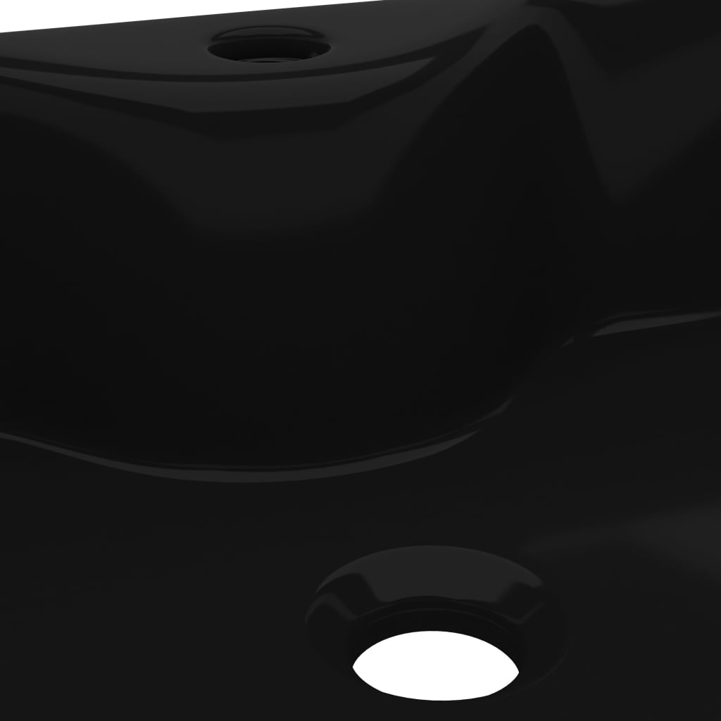 Keramisk diskbänk hål fyrkantig - svart - number 6.