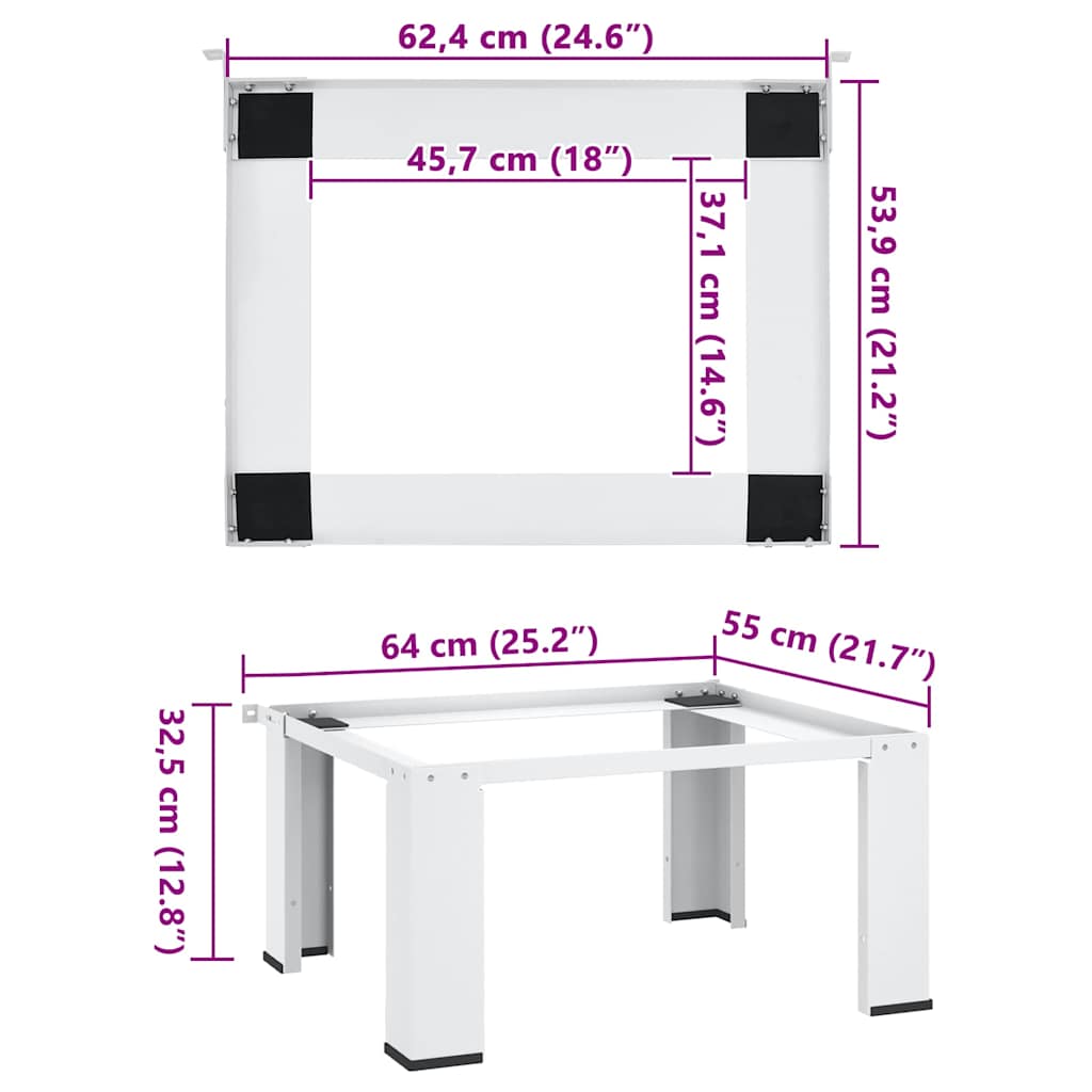 Socle pour machine à laver blanc - number 7.