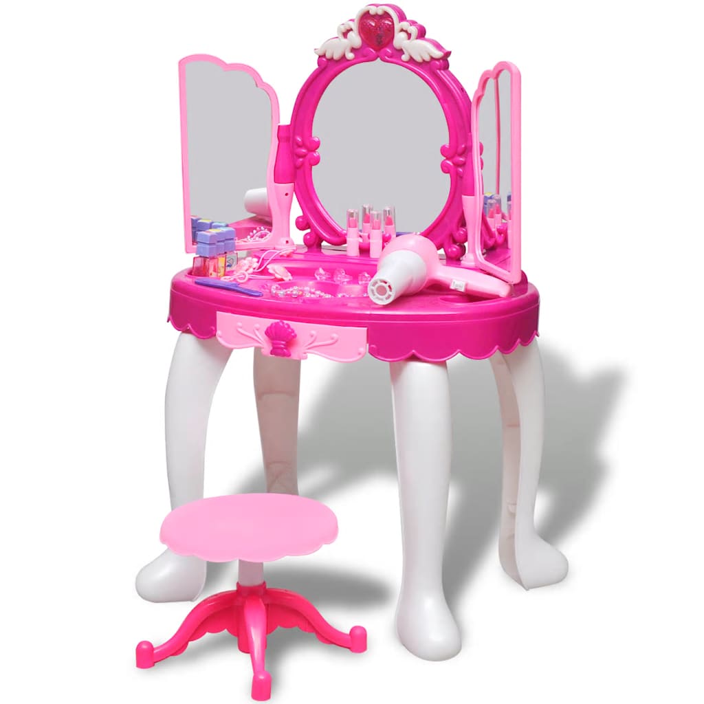Table de maquillage pour enfants avec 3 miroirs et lumière/son - number 1.