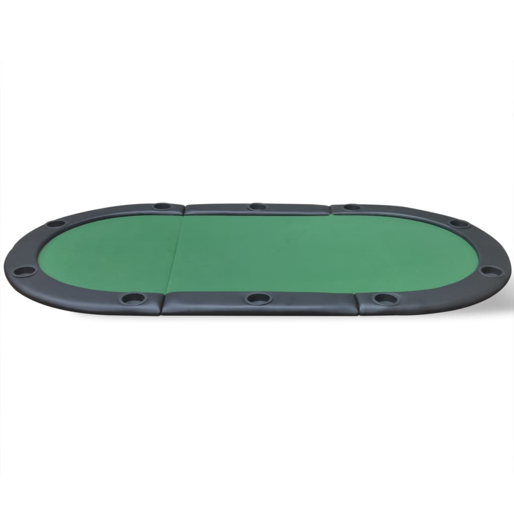 10 pers. pokerbord bordplade foldbar grøn - number 3.