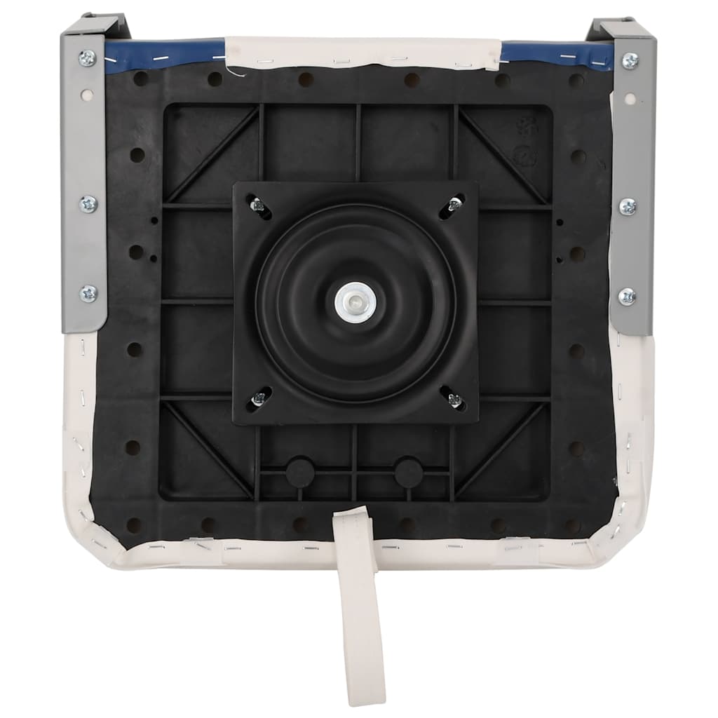 Foldbart bådsæde 2 dele med pude blå og hvid - number 9.