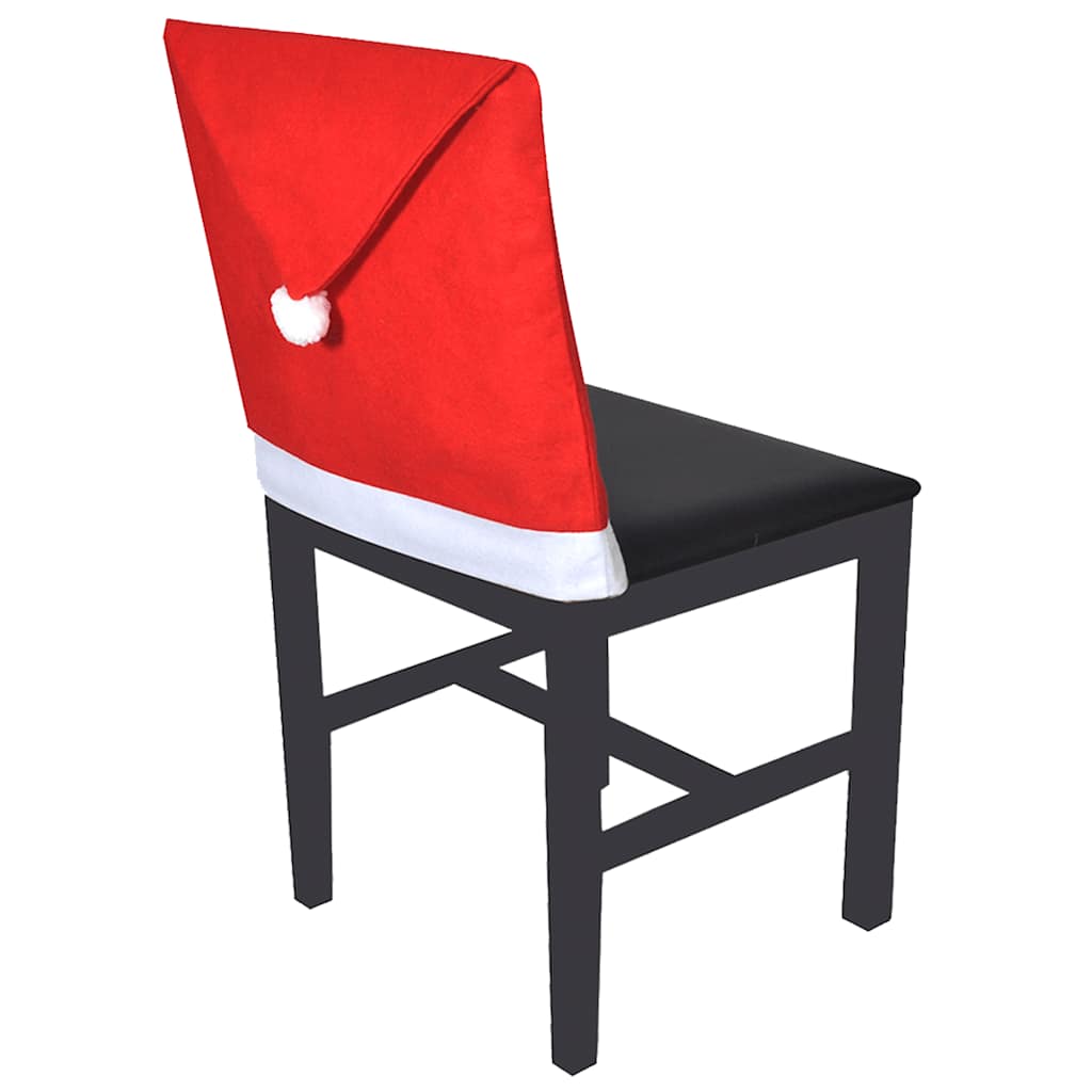 Housses de chapeau de père noël pour chaises 6 pièces. - number 2.