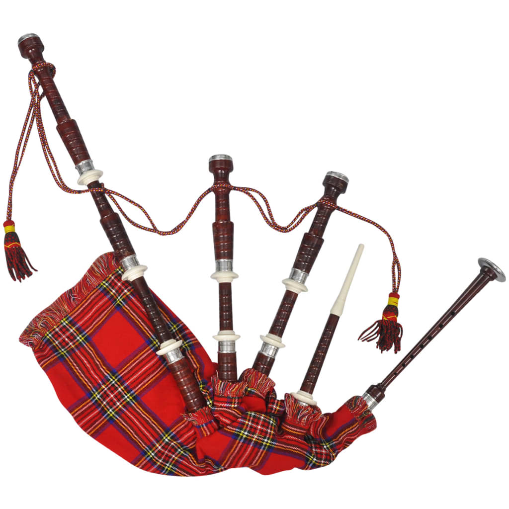 Cornamuse scozzesi delle highlands in tartan rosso - number 1.