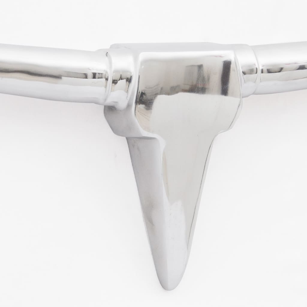 Tête de taureau décorative murale en aluminium 96 cm argent - number 4.
