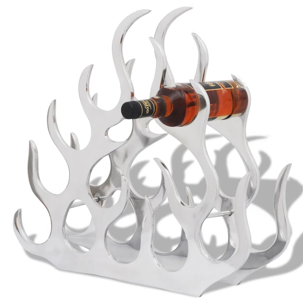 Vinholder til 11 flasker aluminium sølvfarvet - number 1.