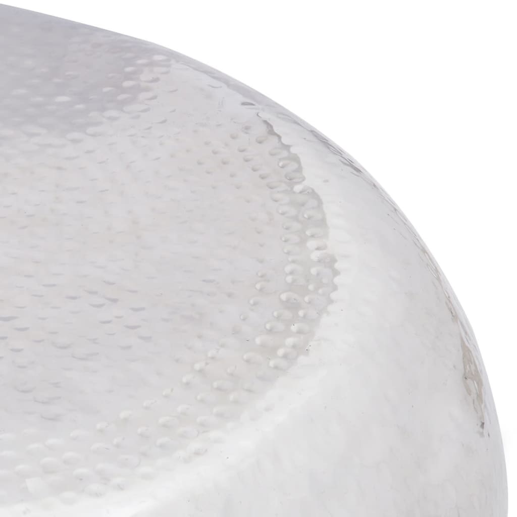 Sofabord hamret aluminium sølvfarvet - number 2.