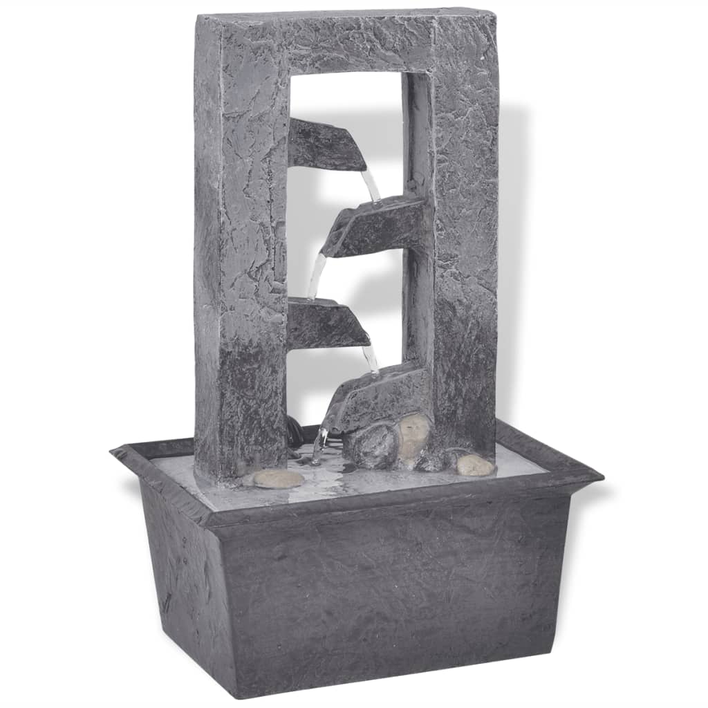 Indoor fountain with led light polyresin - number 2.