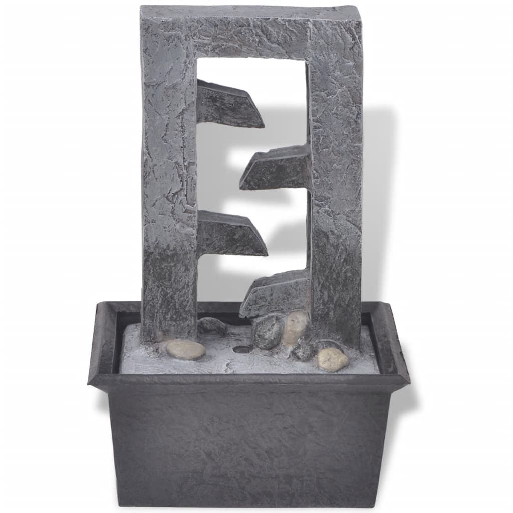 Indoor fountain with led light polyresin - number 3.