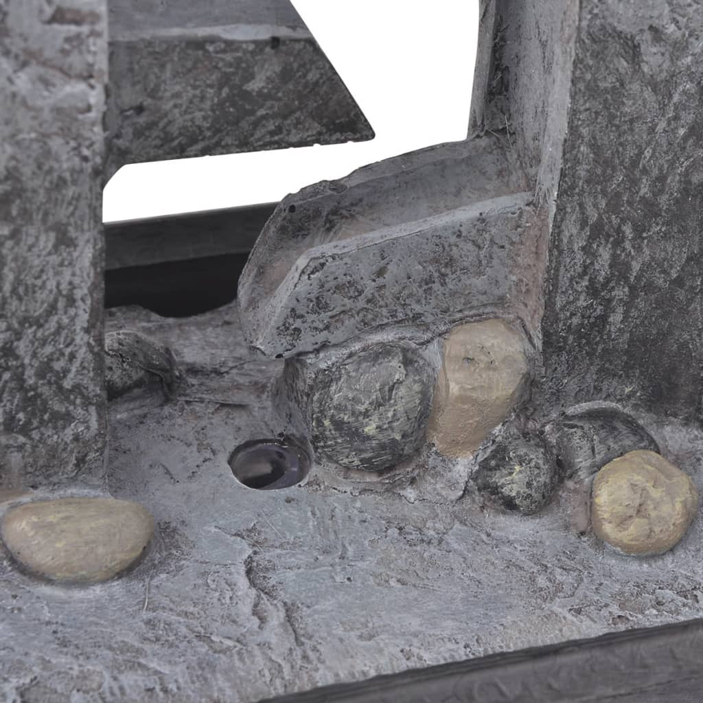 Indoor fountain with led light polyresin - number 5.