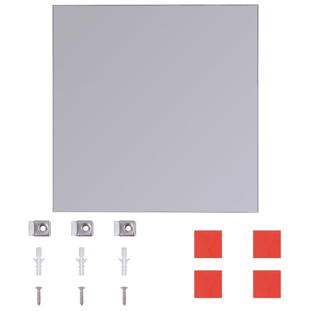 Rammeløse spejlfliser 8 dele 20,5 cm glas - number 4.