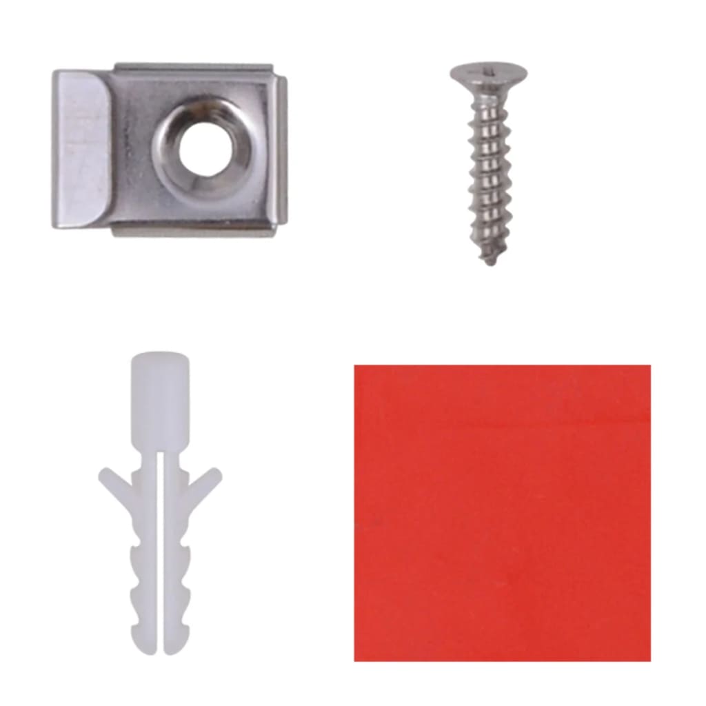 Rammeløse spejlfliser 8 dele 20,5 cm glas - number 9.