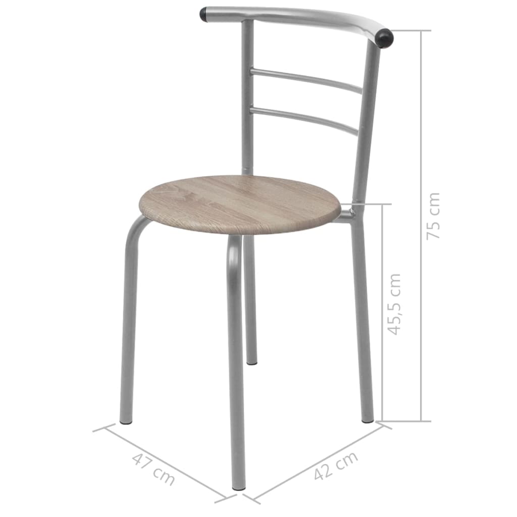 Zestaw śniadaniowy mdf - srebrny, 3 - number 9.