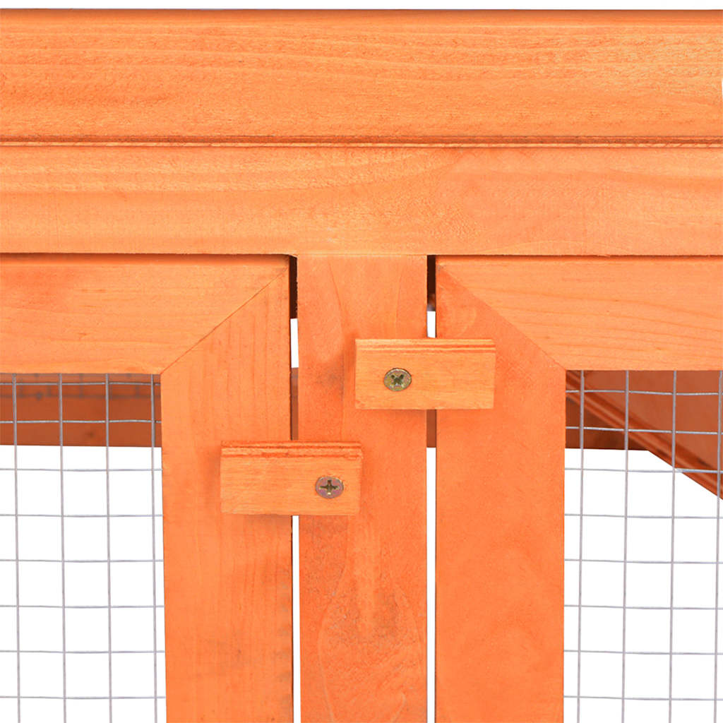 Cage à lapin d'extérieur avec cour de course en bois - number 7.