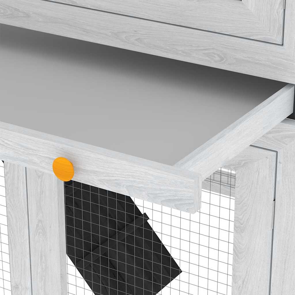 Cage à lapin en bois à 2 étages - noir - number 6.