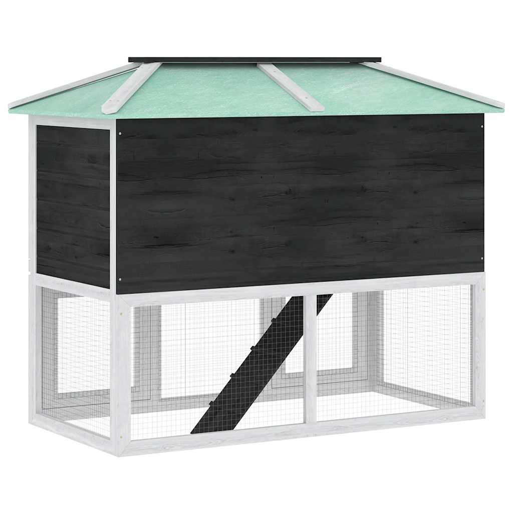 Cage à lapin en bois à 2 étages - noir - number 5.