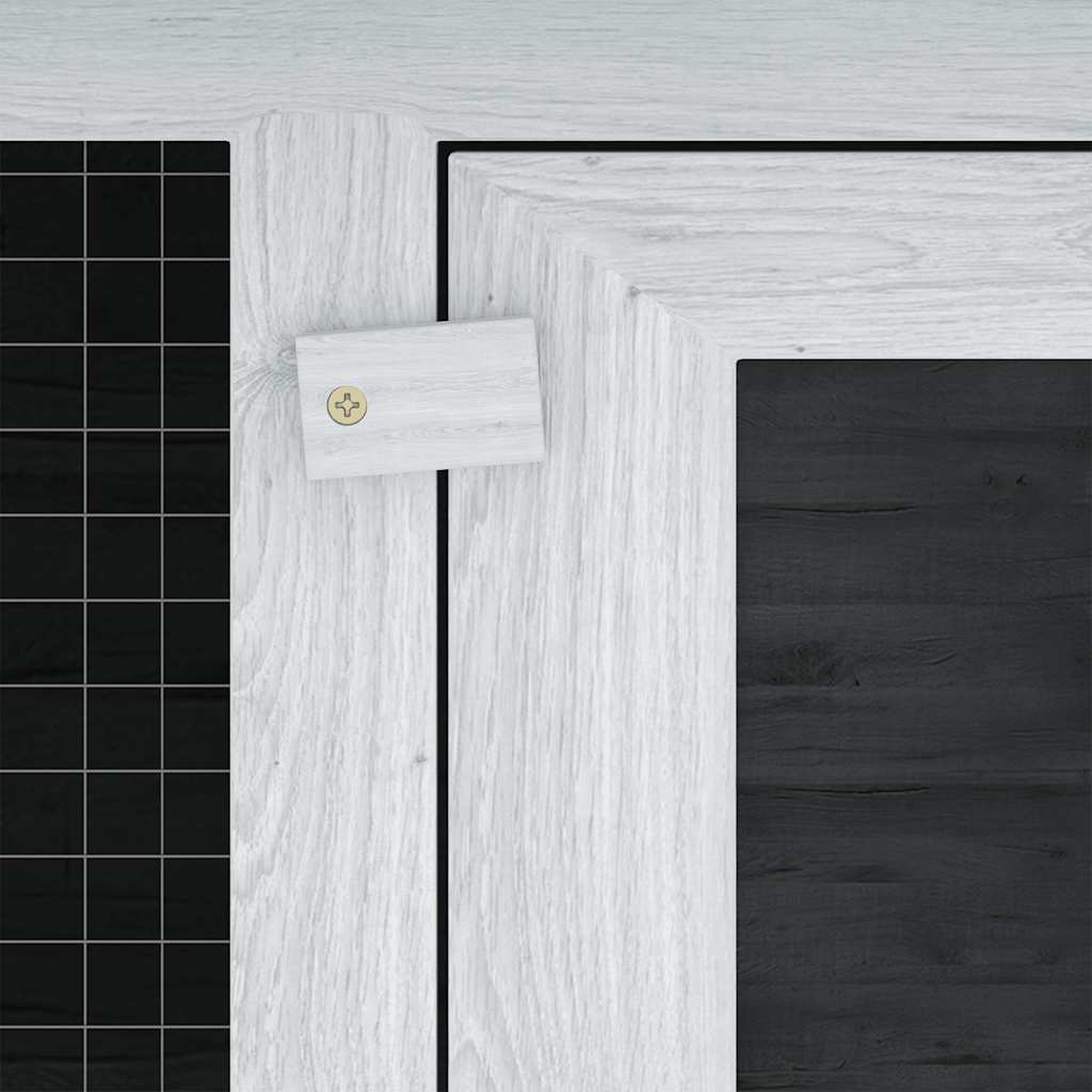 Cage à lapin en bois à 2 étages - noir - number 8.