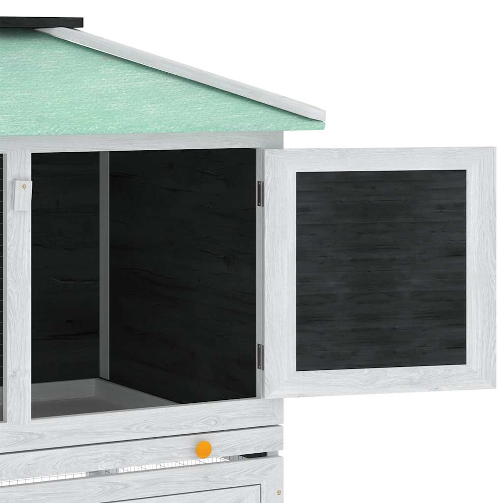 Cage à lapin en bois à 2 étages - noir - number 7.