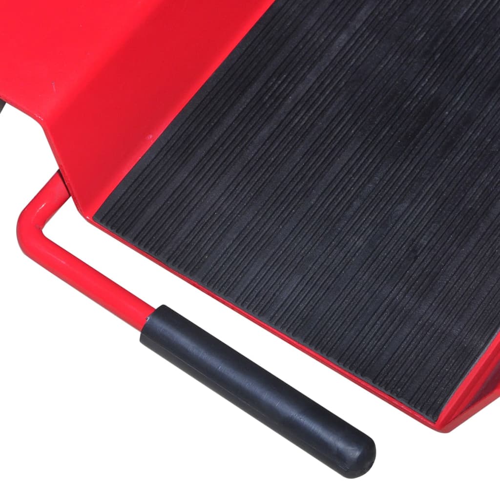 Garageplade til motorcykel rød - number 4.