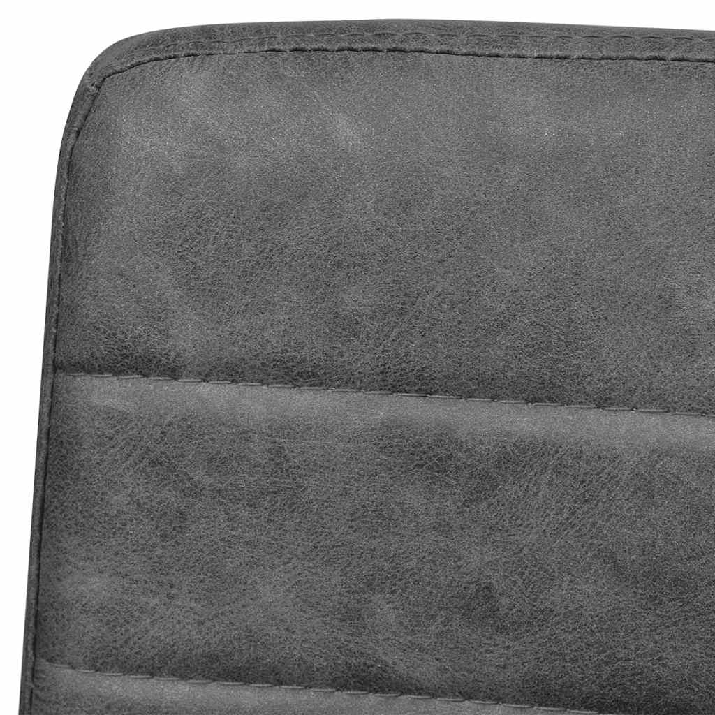 Krzesła do jadalni z wspornikiem pc. skóra ekologiczna szara - ciemnoszara, 6, wzór w paski - number 6.