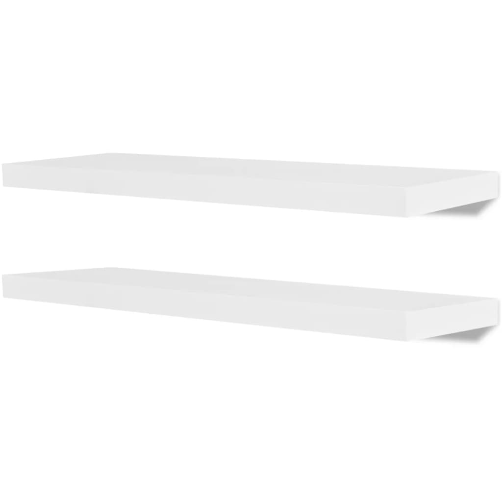 Nástěnné police ks. mdf - bílá, 80 cm, 2, 1 - number 2.