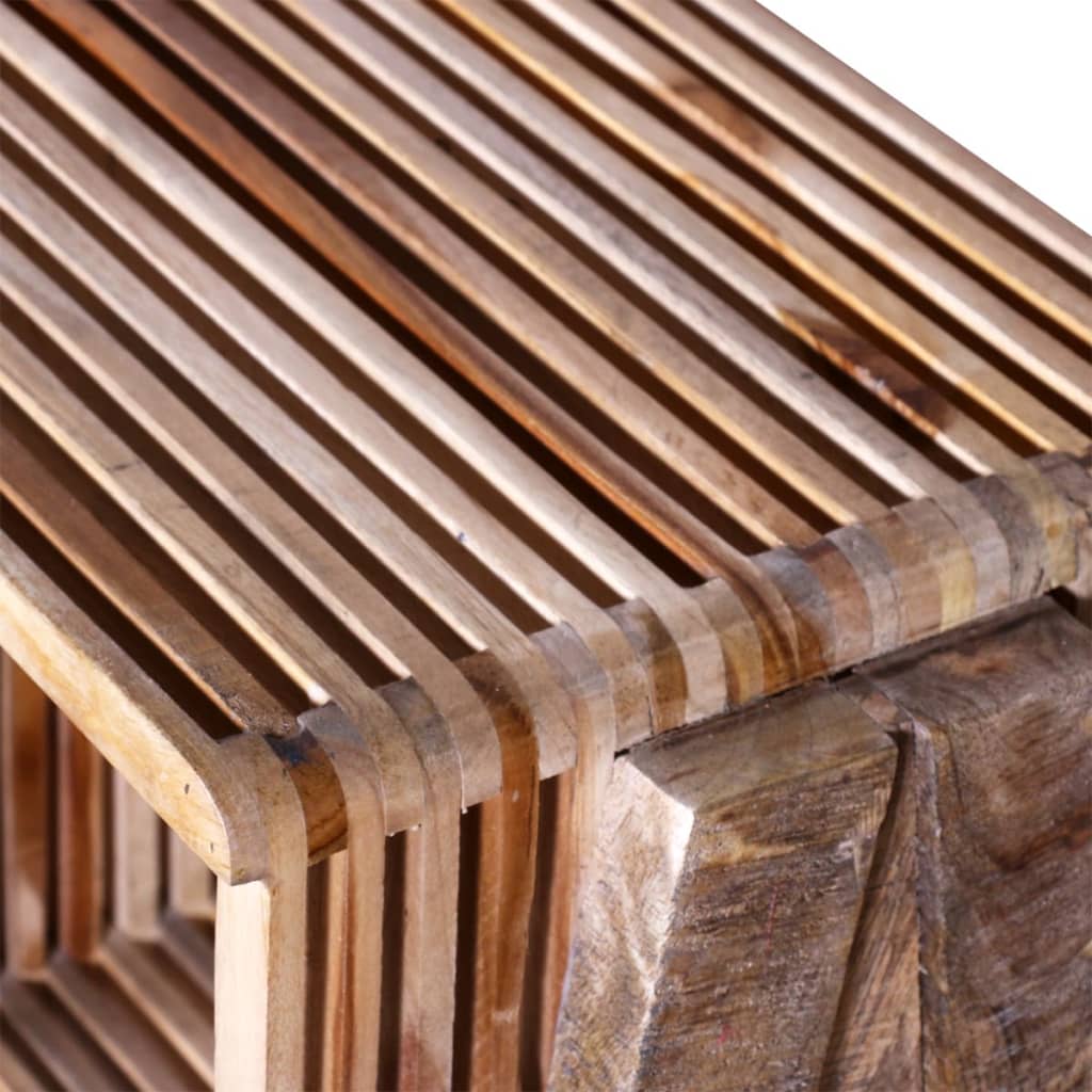 Tv skříňka se 3 policemi, stohovatelná, recyklované dubové dřevo - number 6.