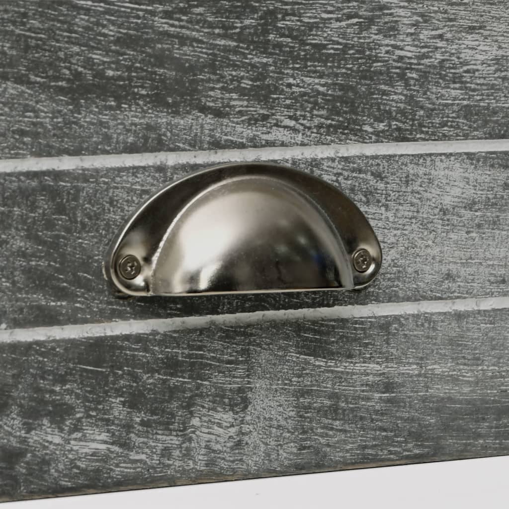 Noćni ormarić s 2 ladice 2 kom. sivo i bijelo - number 8.