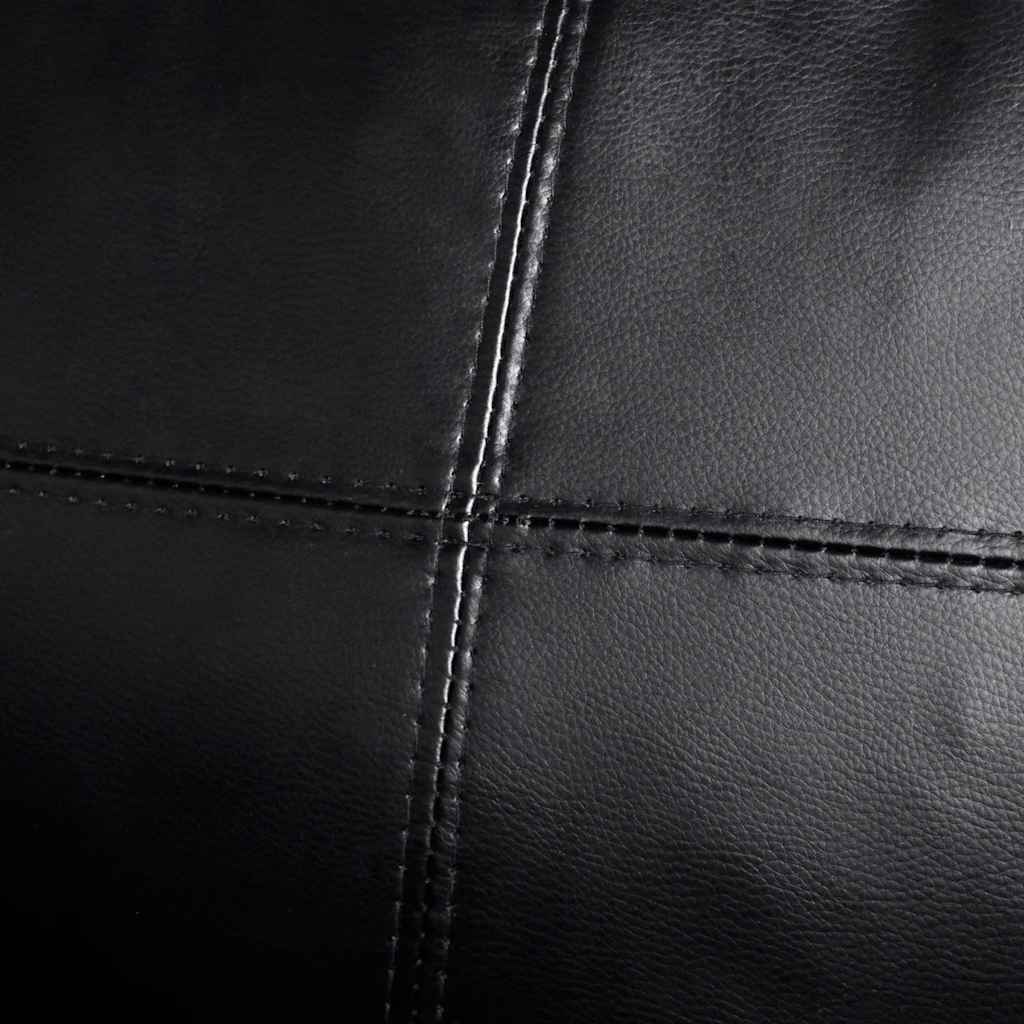 Sekcijska garnitura za 3 osobe umjetna koža crna - number 7.