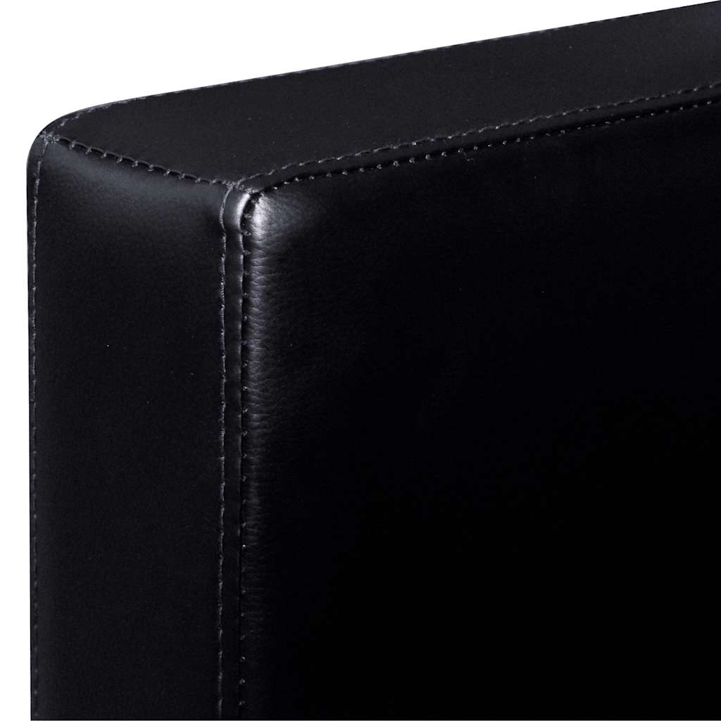 Sekcijska garnitura za 3 osobe umjetna koža crna - number 6.