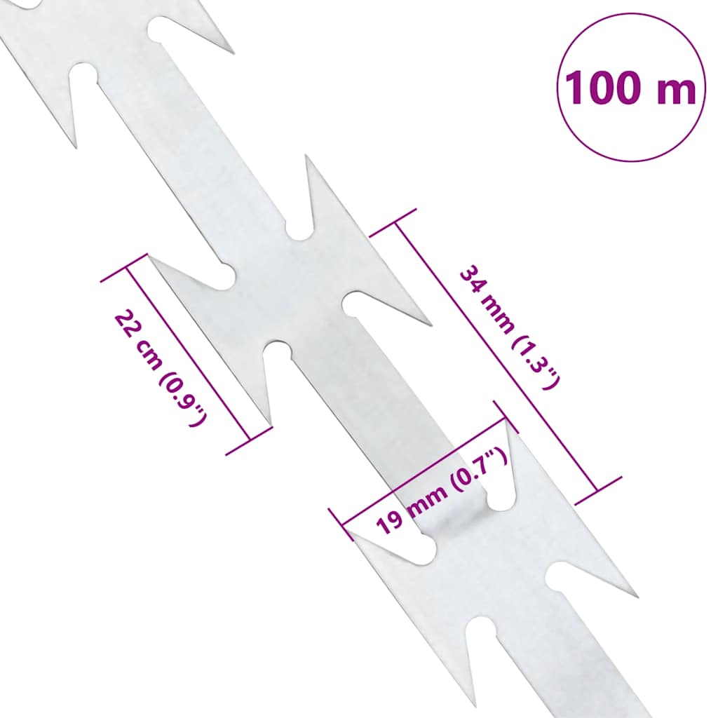 Bto-22 pigtråd 100 m stål - number 5.