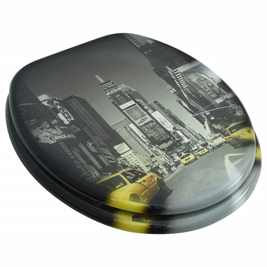 Toalettstol med mdf lock design - 1, new york, nr - number 2.