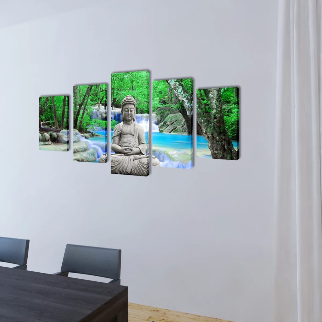 Canvas picture set buddha 200 x 100 cm - number 2.