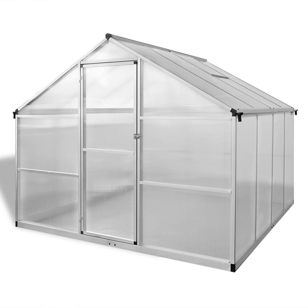 Reinforced greenhouse with bottom frame 6.05 m² aluminium - number 2.