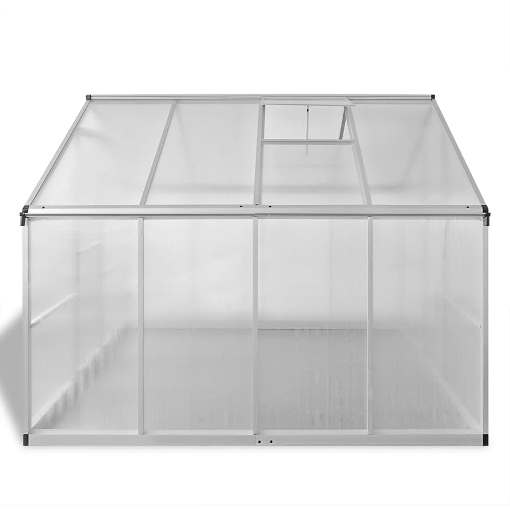 Reinforced greenhouse with bottom frame 6.05 m² aluminium - number 4.