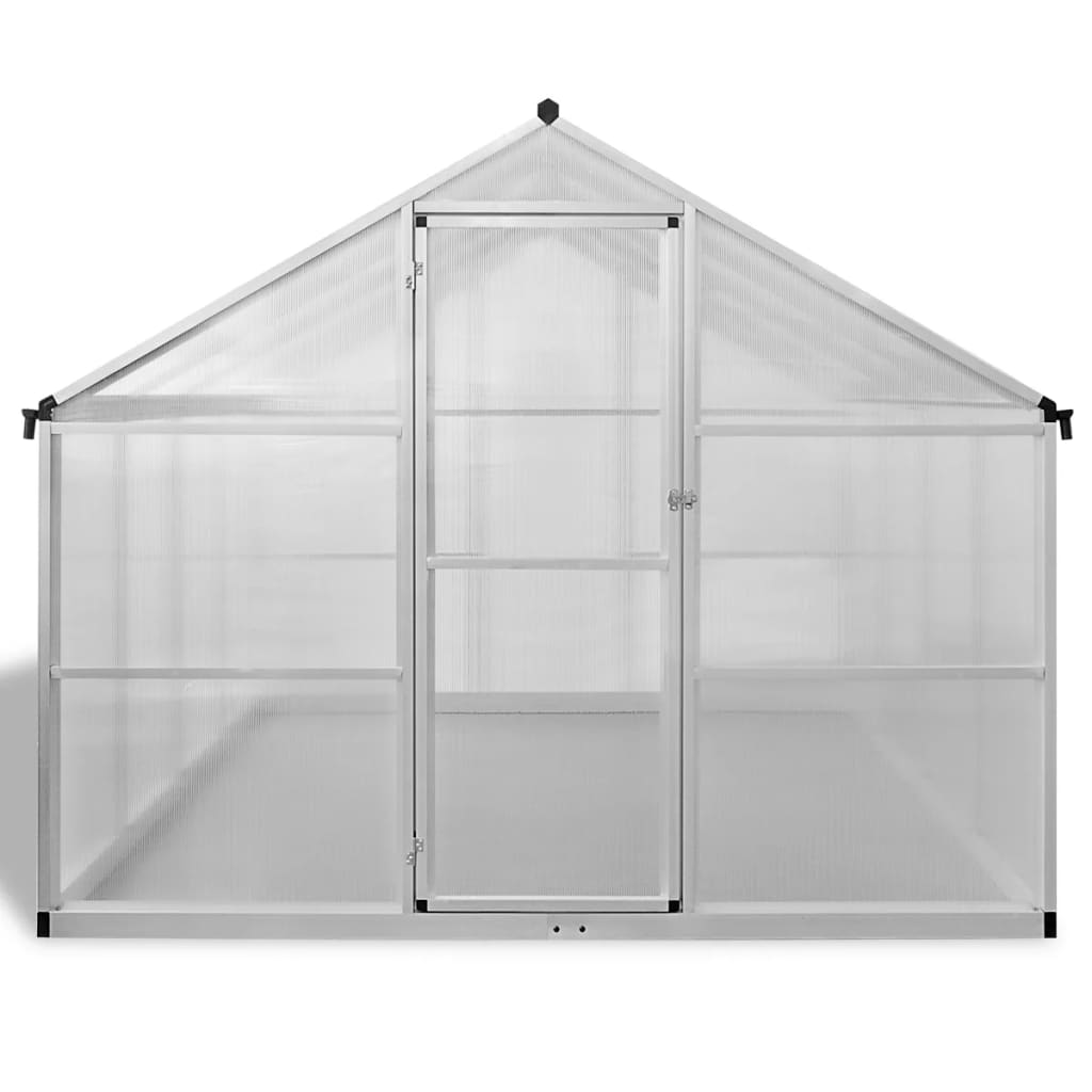 Reinforced greenhouse with bottom frame 6.05 m² aluminium - number 3.