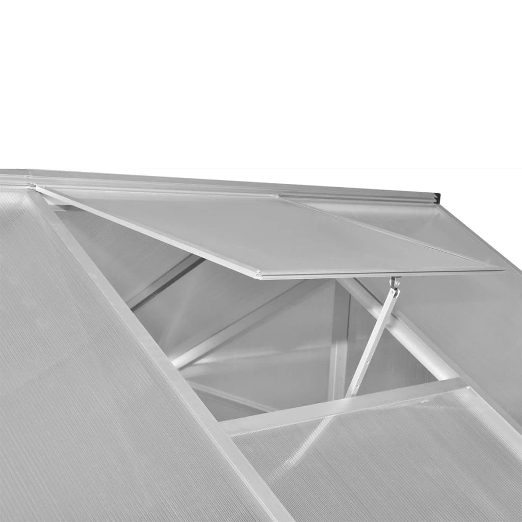 Reinforced greenhouse with bottom frame 6.05 m² aluminium - number 6.