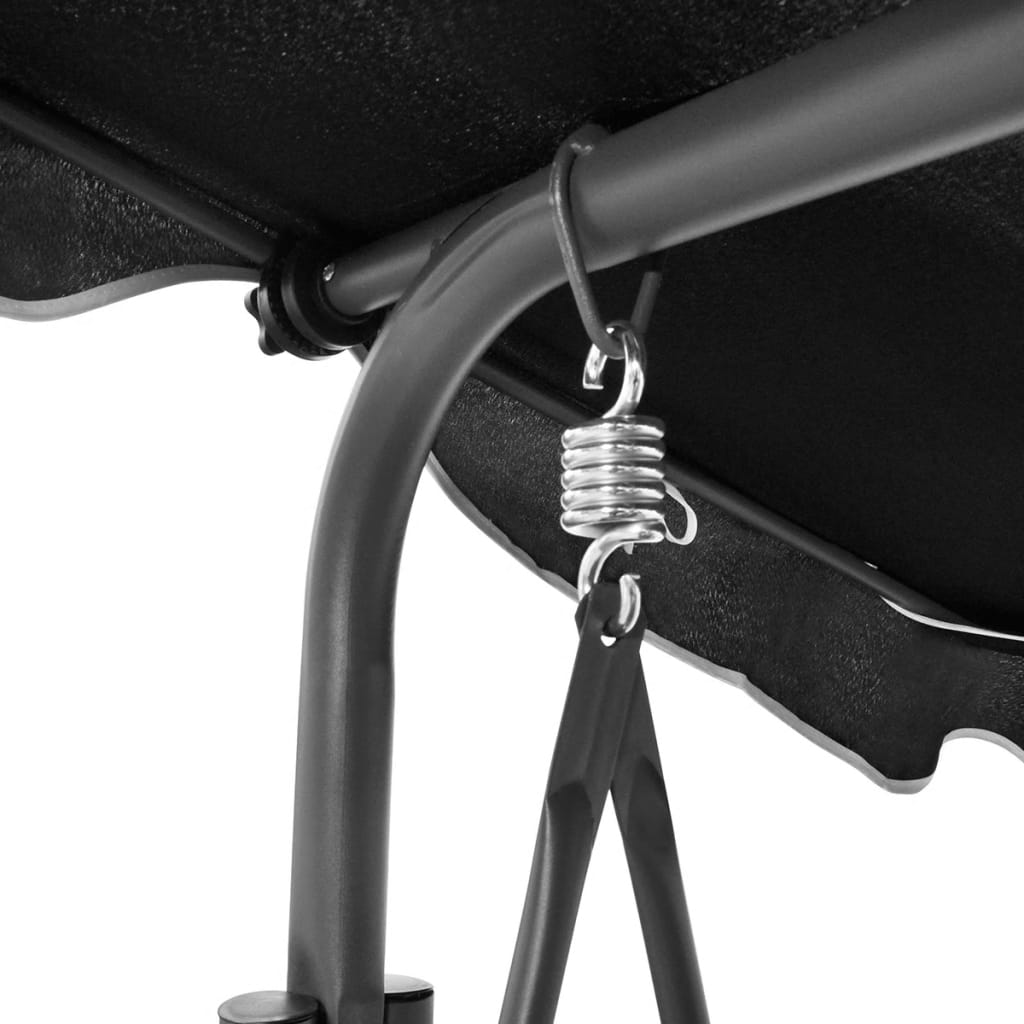 Kauč na ljuljanje za vrt s baldahinom crna - number 4.