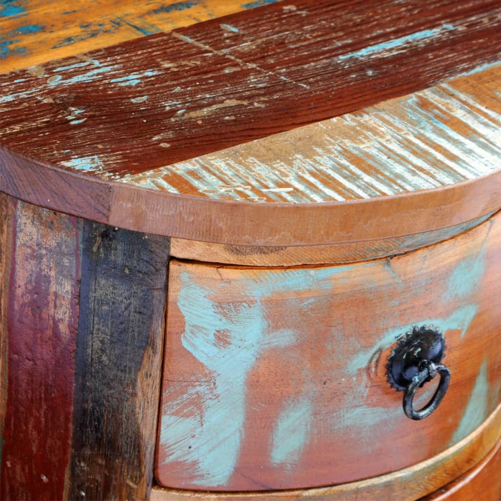 Skab 3 skuffer massivt genbrugstræ - number 6.