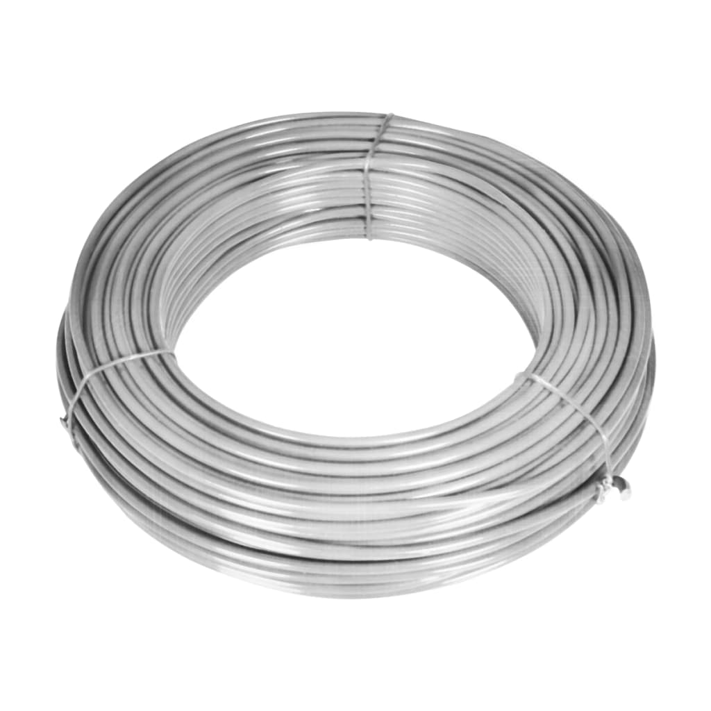 Flätat staket med stolpar galvaniserat stål 25 x 1 m silverfärgat - number 3.