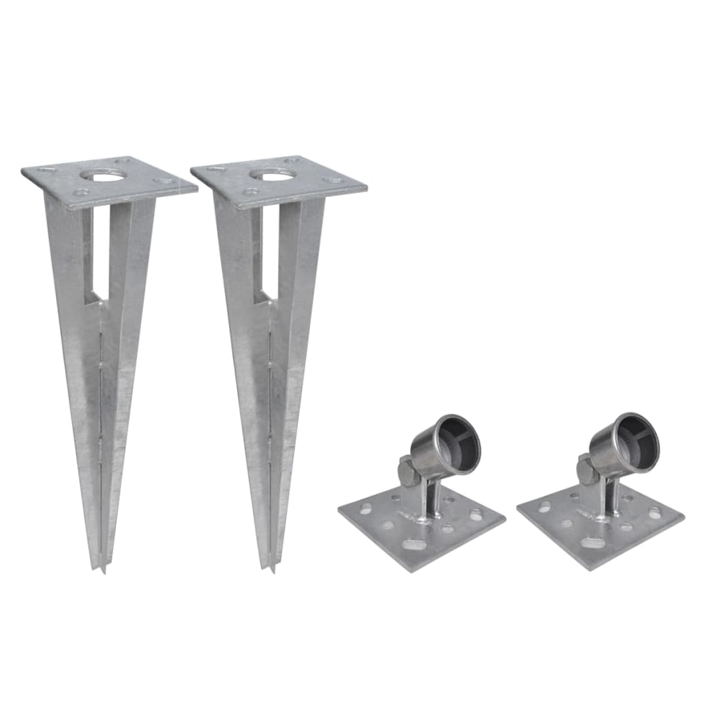 Žičana ograda sa stupovima i šiljcima pocinčani čelik - srebrna, 15 x 1 m, 1 - number 8.