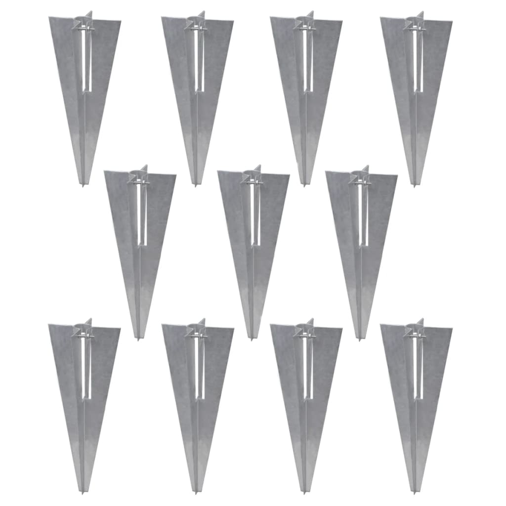 Clôture grillagée avec poteaux et piquets en acier galvanisé - argent, 25 x 1 m, 1 - number 8.