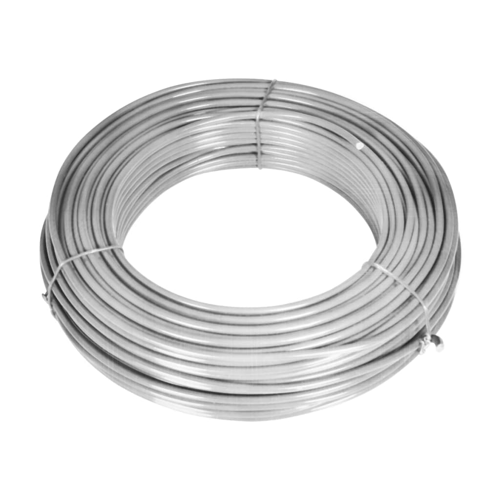 Trådstaket med stolpar 15x1,25 m galvaniserat stål silverfärgat - number 3.