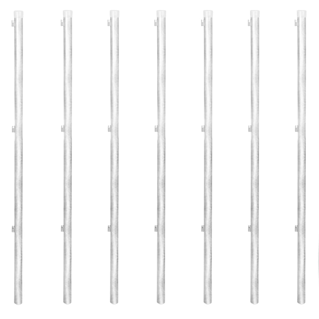 Pletena ograda sa stupovima pocinčani čelik 15 xm srebrne boje - srebrna, 15 x 1 m, 1 - number 7.