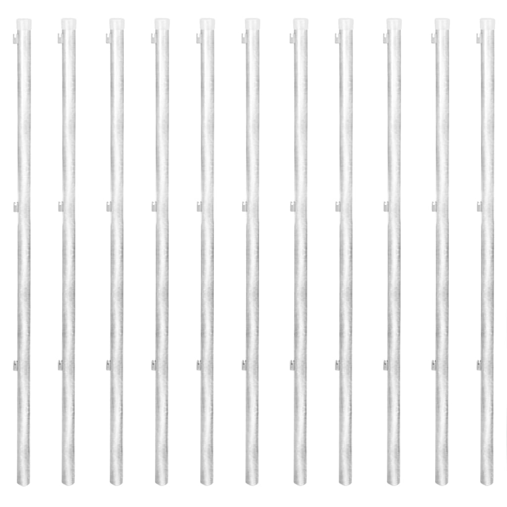 Žičana ograda sa stupovima 25x0,8 m pocinčani čelik srebrne boje - srebrna, 25 x 0,8 m, 1 - number 7.